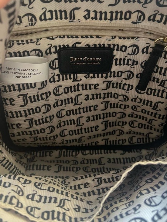 Juicy Couture Black & Gray Monogram Mini Backpack main image 4